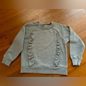 Like new Hanna Andersson french terry ruffle detail sweatshirt. Size 5